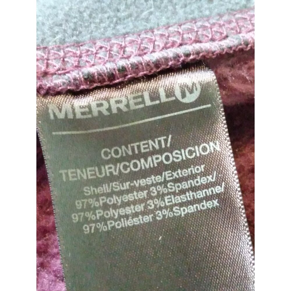 Merrell Jacket Women's M Mauve Fleece Poly Hooded Long Sleeve Full Zip - Picture 5 of 7